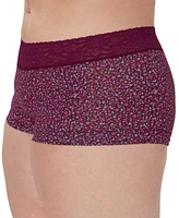Maidenform Cotton Dream Lace Boyshort Underwear 40859