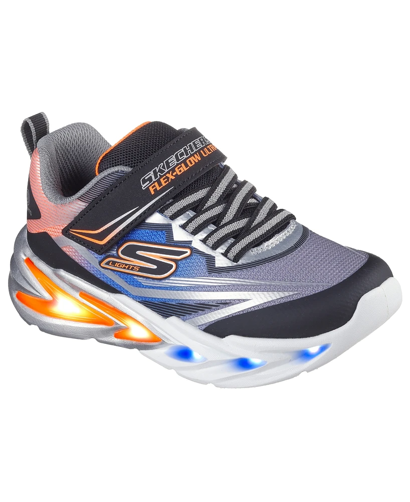 Skechers Little Kids S Lights: Flex-Glow Ultra Fastening Strap Light-Up Casual Sneakers from Finish Line