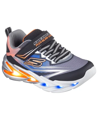 Skechers Little Kids S Lights: Flex-Glow Ultra Fastening Strap Light-Up Casual Sneakers from Finish Line