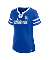 Fanatics Women's Royal Kentucky Wildcats Iconic Athena Lace-Up T-Shirt