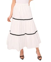 CeCe Women's Rickrack-Trim Maxi Skirt