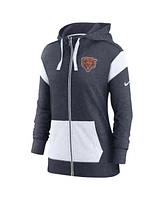 Nike Women's Navy/White Chicago Bears Monaco Lightweight Full-Zip Hoodie