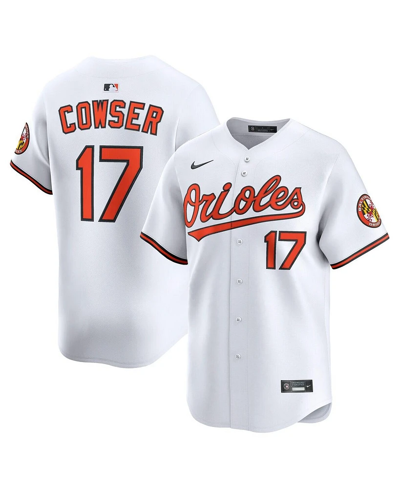 Nike Men's Colton Cowser White Baltimore Orioles Home Limited Player Jersey
