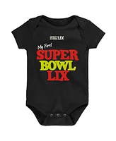 Outerstuff Newborn Black Super Bowl Lix My First Bodysuit