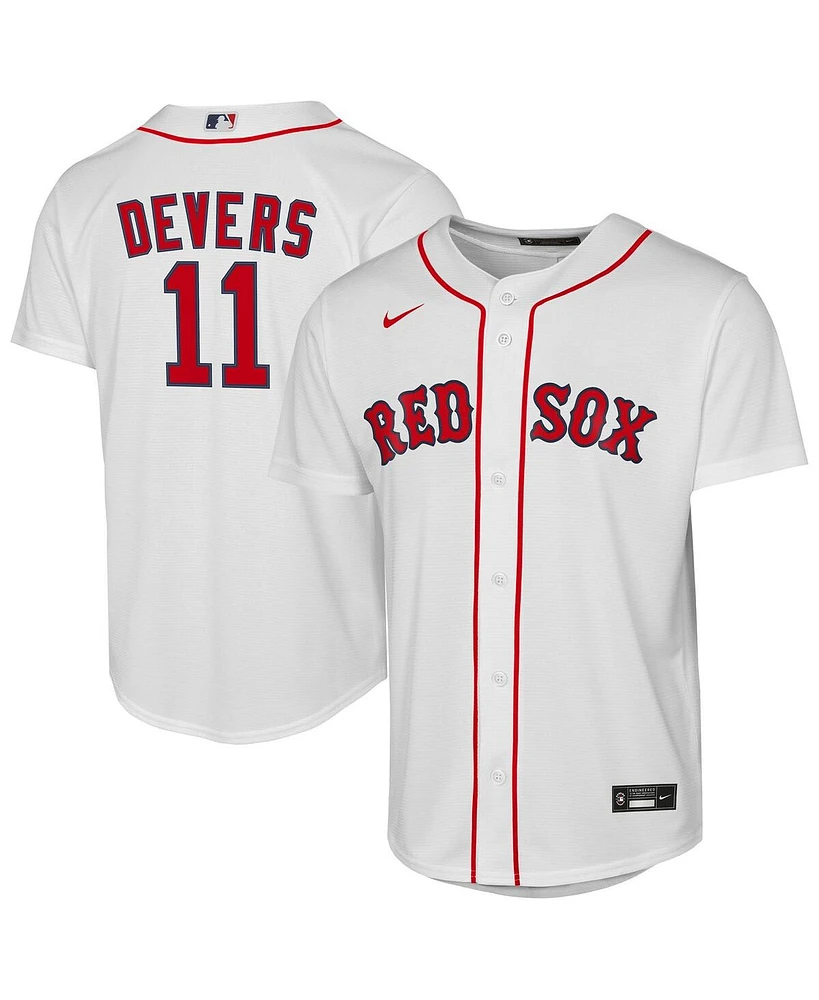 Nike Big Boys and Girls Rafael Devers White Boston Red Sox Home Replica Player Jersey