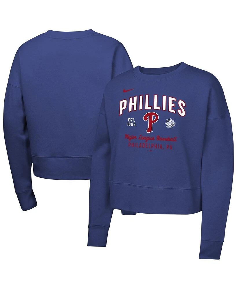 Nike Big Girls Royal Philadelphia Phillies Fleece Sweatshirt