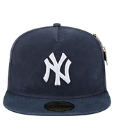 New Era Men's Navy New York Yankees Championship Side Flag A-Frame 59FIFTY Fitted Hat