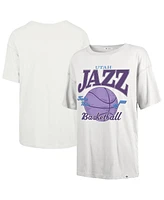 '47 Brand Women's White Utah Jazz City Edition Down Court Sadie T-Shirt