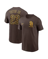 Nike Men's Fernando Tatis Jr. Brown San Diego Padres 2024 Mlb World Tour Seoul Series Name Number T-Shirt