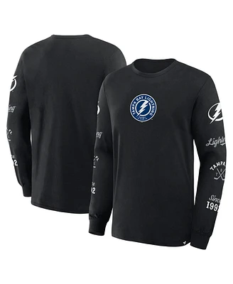 Fanatics Men's Black Tampa Bay Lightning Boxed Legacy Long Sleeve T-Shirt
