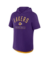 Fanatics Men's Purple Los Angeles Lakers Pass Legend Hooded T-Shirt