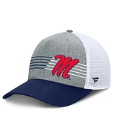 Fanatics Men's Heather Gray/Navy Ole Miss Rebels Profile Trucker Adjustable Hat