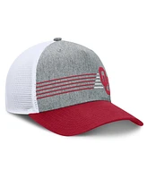 Fanatics Men's Heather Gray/Crimson Oklahoma Sooners Profile Trucker Adjustable Hat