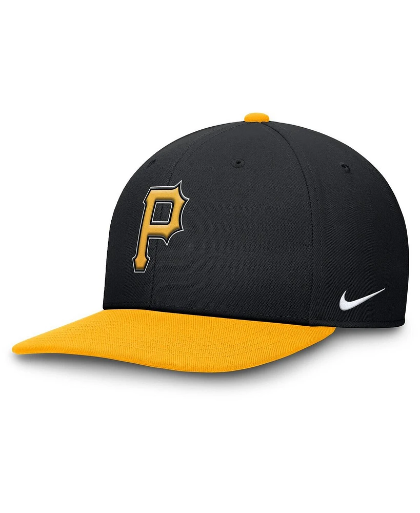 Nike Men's Black/Gold Pittsburgh Pirates Pro Performance Snapback Hat
