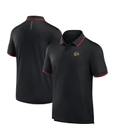 Fanatics Men's Black Chicago Blackhawks Front Office Move Mono Polo Shirt