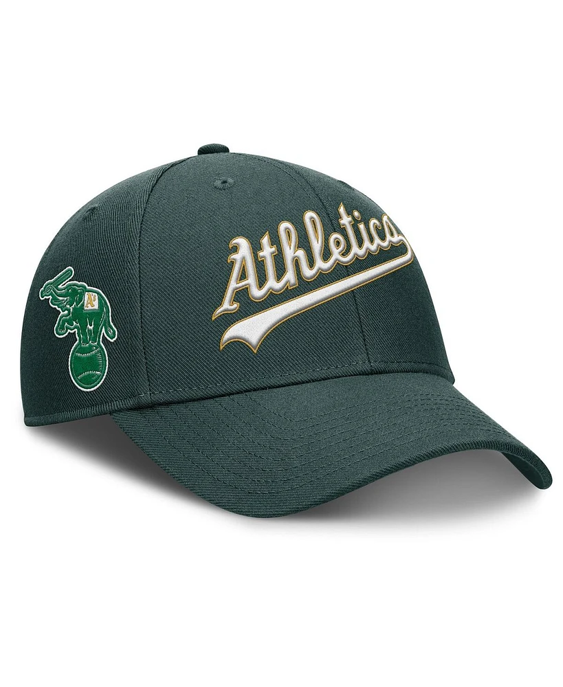 Nike Men's Green Athletics Rise Gaberdine Adjustable Hat