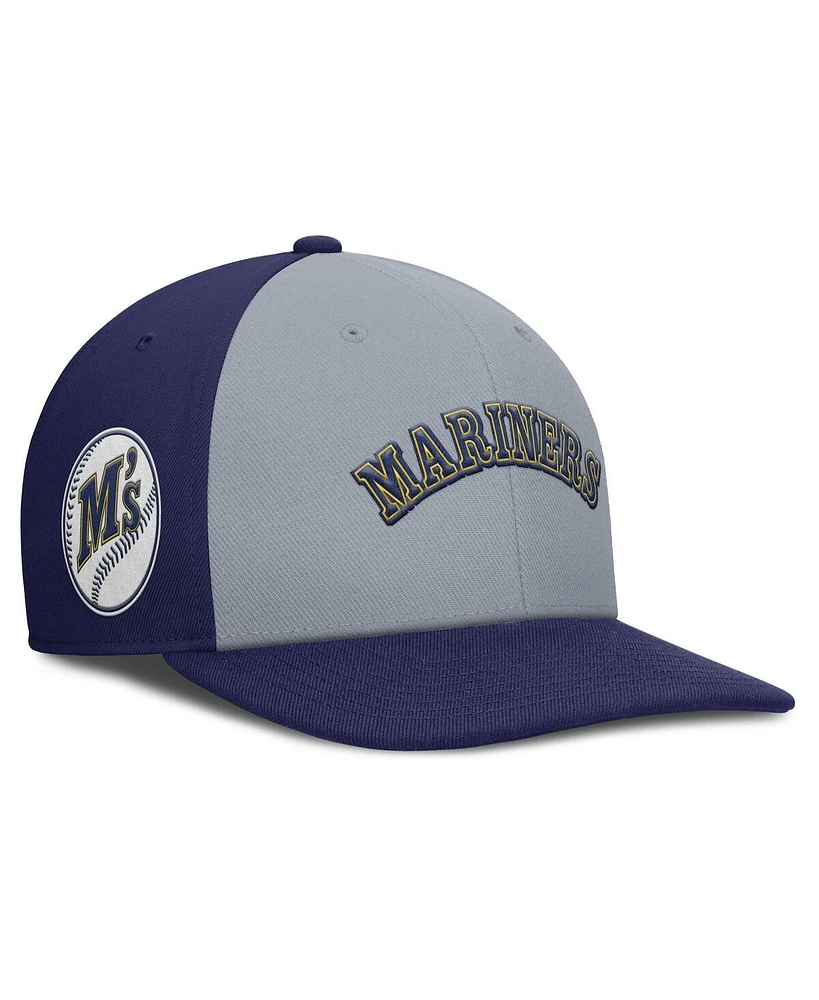 Nike Men's Gray/Navy Seattle Mariners Pro Performance Snapback Hat