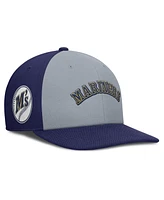 Nike Men's Gray/Navy Seattle Mariners Pro Performance Snapback Hat