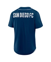 Fanatics Men's Navy San Diego Fc Injury Time Baseball Jersey