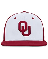 Nike Men's White/Crimson Oklahoma Sooners On-Field Dugout True Performance Fitted Hat