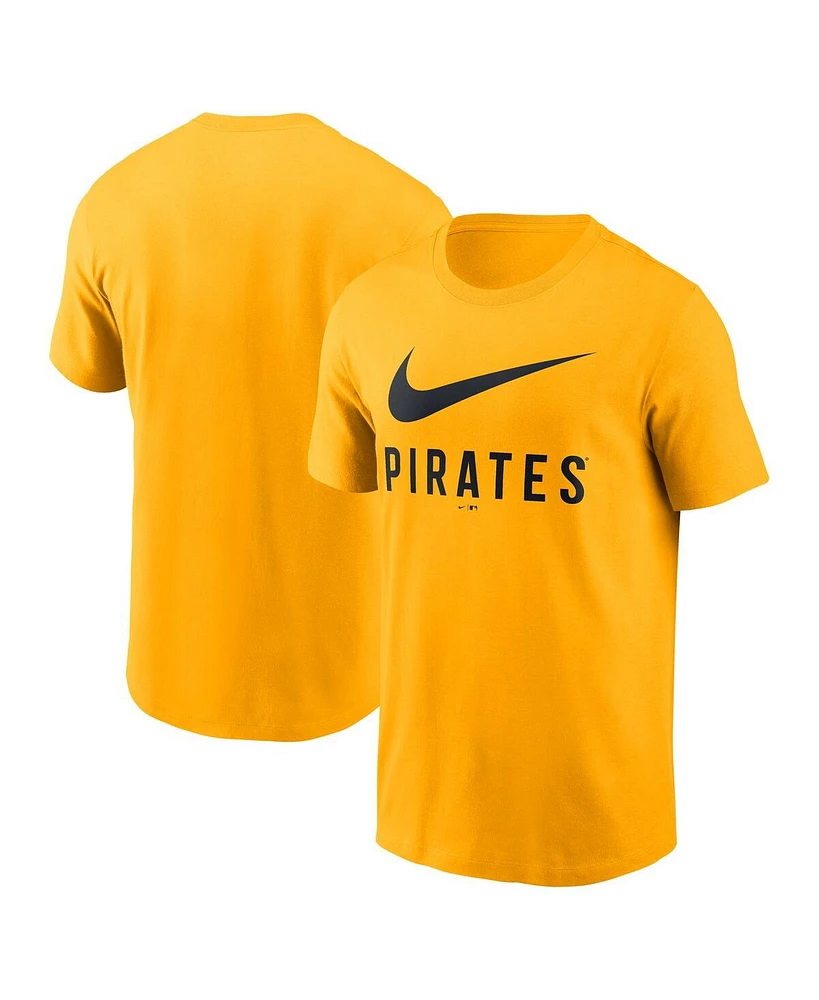 Nike Men's Gold Pittsburgh Pirates Swoosh T-Shirt