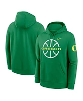 Nike Men's Apple Green Oregon Ducks Basketball Icon Club Fleece Pullover Hoodie