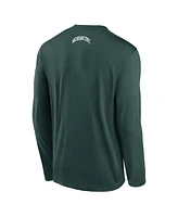 Nike Men's Green Michigan State Spartans On-Court Basketball Shootaround Performance Long Sleeve T-Shirt