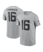 Nike Men's Trevor Lawrence Gray Jacksonville Jaguars 2024 Salute To Service Name Number T-Shirt