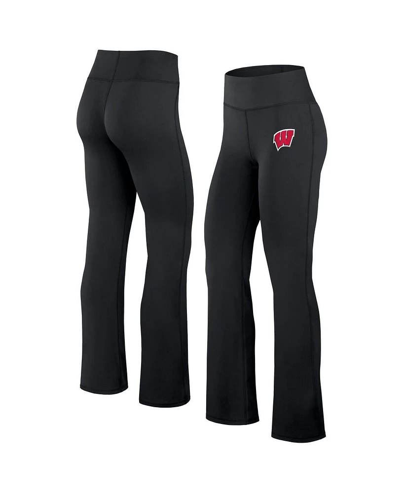 Fanatics Women's Black Wisconsin Badgers Training Camp Maxed Out Flare Leggings
