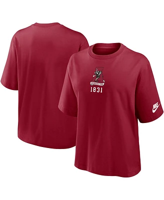 Nike Women's Crimson Alabama Tide Boxy Legacy Established T-Shirt