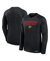 Fanatics Men's Black Chicago Blackhawks Authentic Pro Rink Tech Long Sleeve T-Shirt