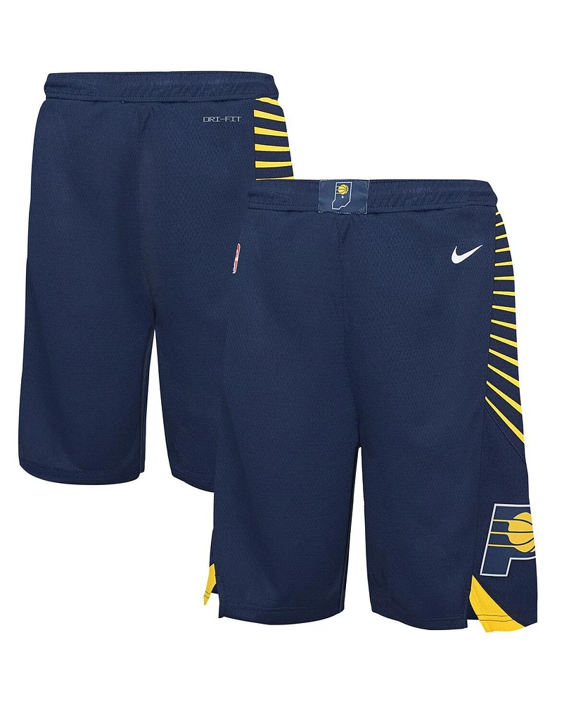 Nike Big Boys and Girls Navy Indiana Pacers Icon Swingman Shorts
