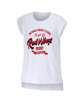 Wear by Erin Andrews Women's White Detroit Red Wings Domestic Tank Top