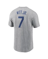 Nike Men's Bobby Witt Jr. Gray Kansas City Royals Fuse Name Number T-Shirt