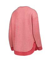 Pressbox Women's Red Maryland Terrapins Ponchoville Pullover Sweatshirt