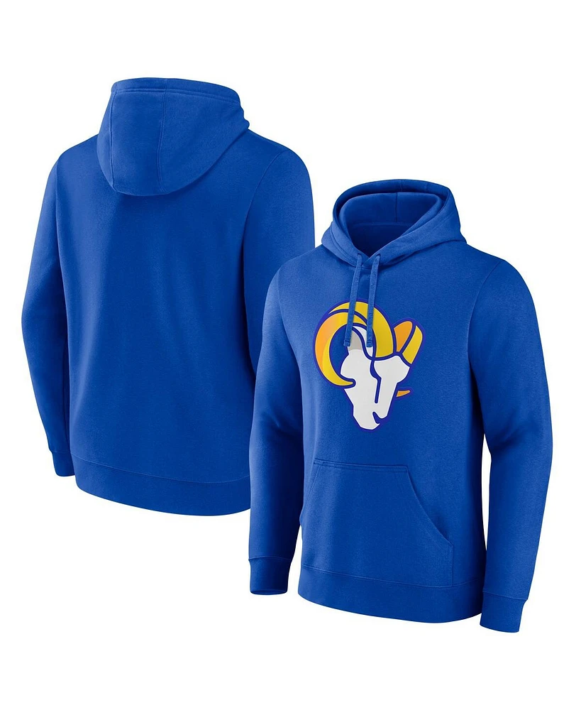Fanatics Men's Royal Los Angeles Rams Primary Logo Fleece Pullover Hoodie