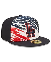 Men's New Era Navy Los Angeles Dodgers 2022 4th of July On-Field 59FIFTY Fitted Hat