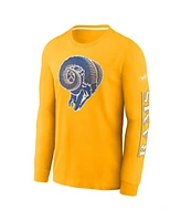Men's Nike Gold Los Angeles Rams Fashion Tri-Blend Long Sleeve T-shirt
