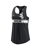 Nike Women's Black Chicago White Sox Cropped Logo Performance Racerback Tank Top