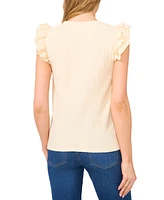 CeCe Women's Sleeveless Double Ruffled Tank Top