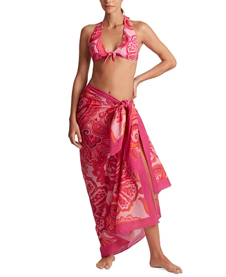 Lauren Ralph Lauren Women's Tied Border Pareo Cover-Up