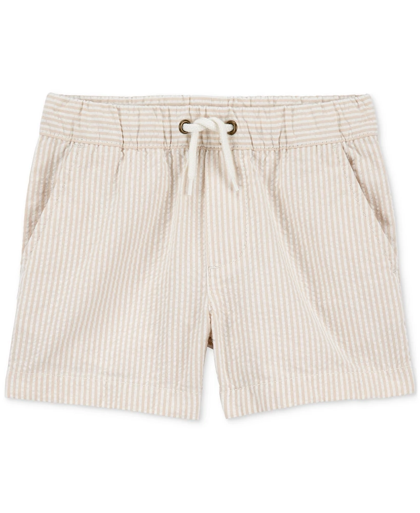 Carter's Toddler Boys Cotton Seersucker Pull-On Drawstring Shorts