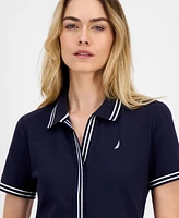 Nautica Jeans Women's Zip Polo Dress
