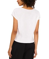 Vince Camuto Women's Shine V-Neck Cap-Sleeve Sweater