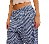 Free People Women's Cloud Ten Check-Print Pajama Pants