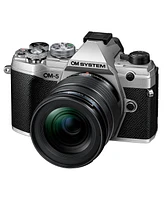 Om System Om-5 Mirrorless Camera with M.Zuiko Digital Ed 12-45mm f/4.0 Pro Lens, Silver