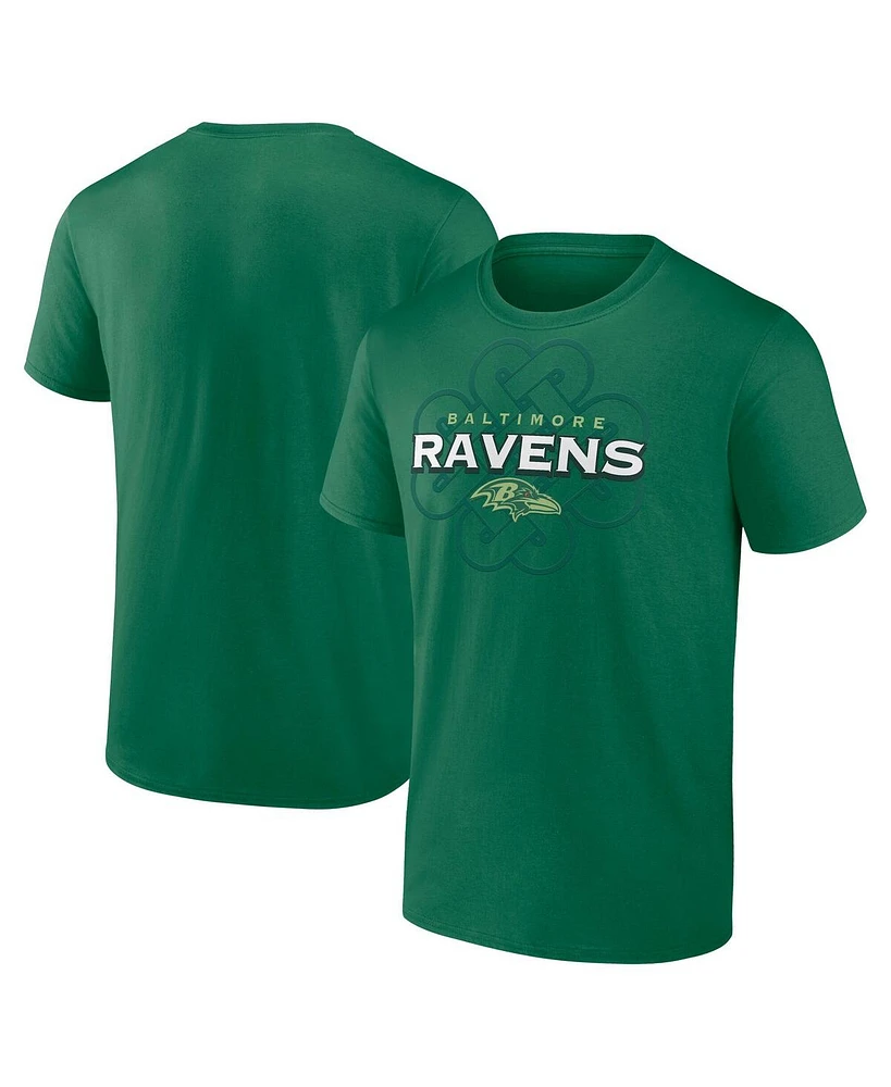 Fanatics Men's Kelly Green Baltimore Ravens Celtic Luck T-Shirt