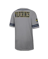 Colosseum Men's Gray Michigan Wolverines Free Spirited Baseball Jersey