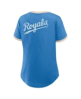 Fanatics Women's Royal Kansas City Royals Binge Worthy Stadium Slub V-Neck T-Shirt