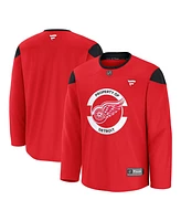 Fanatics Men's Red Detroit Wings Home Practice Jersey
